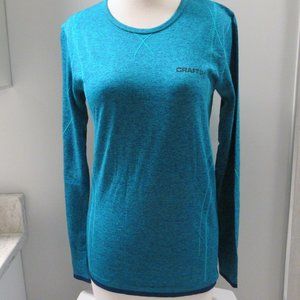 Craft Be Active Comfort Roundneck L/S Baselayer Shirt Women's Medium Teal Blue